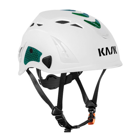KASK, Helm Superplasma AQ Hi Viz, weiss u. grün refl. Aufkleber