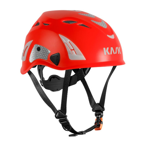 Kask, Helm, Superplasma AQ Hi Viz, rot-fluoreszierend u. refektierende. Aufkleber