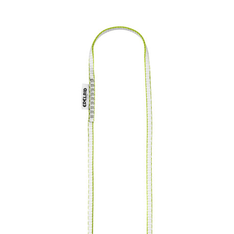 Edelrid, Bandschlinge Dyneema Sling 8mm, 180cm, weiss mit grün