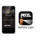 MyPetzl Light App zur Konfiguration der Lampenleistung. Die Lampe bleibt unabhängig von der Applikation nutzbar.