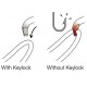 Keylock-System: keine Haken und kann daher nicht an Sicherungspunkten, am Seil, an der Materialschlaufe usw. verhängen.