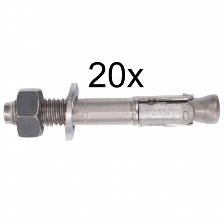 Petzl: Spreizanker Stahl, M10, 85mm (20er Pack)