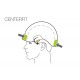 CENTERFIT-Einstellsystem mit seitlichen Einstellrädchen gewährleistet, dass der Helm fest und mittig auf dem Kopf sitzt.