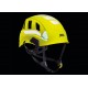 Petzl, Strato Vent HI-VIZ verfügt über Aussenschale in Leuchtfarbe mit phosphoreszierenden Clips u. refl. Streifen.