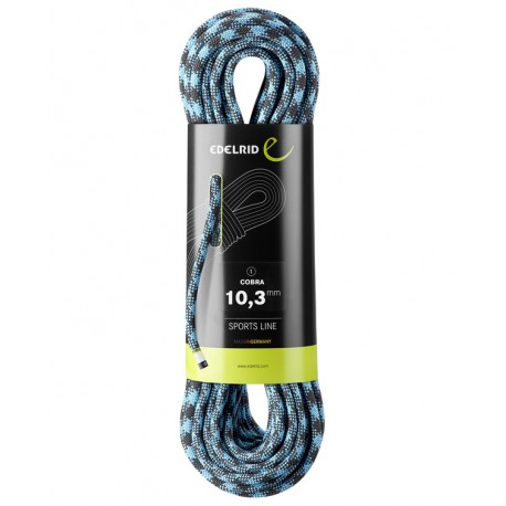 EDELRID, Einfachseil, Cobra 10.3mm, 80m, schwarz-blau