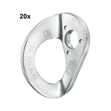 Petzl, Bohrhakenlasche, Anschlagpunkt Coeur Steel, 12mm (20Stk.)
