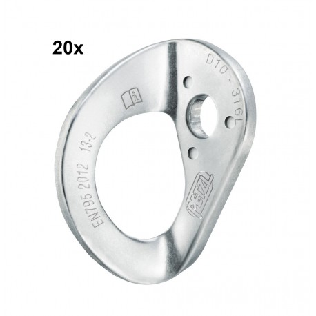 Petzl, Bohrhakenlasche, Anschlagpunkt Coeur Stainless, 10mm (20Stk.)