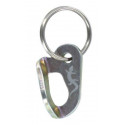 Bohrhakenlasche Schlüsselanhänger, 40mm, zweifach verchromt