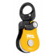 Petzl, Seilrolle Spin L1 mit Swivel / Wirbel, gelb