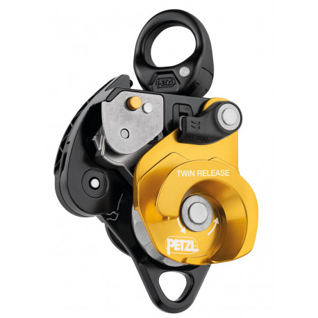 Petzl, Seilrolle Twin Release, gelb