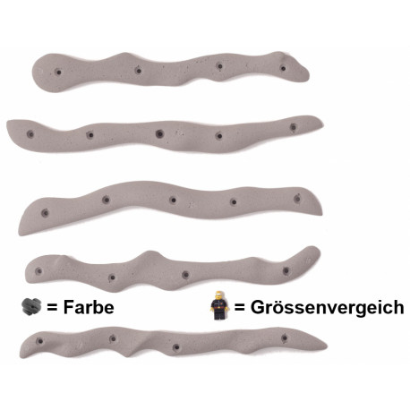 Lapis, Klettergriffe Screw-ons 01, grau