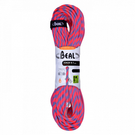 BEAL, Seil Joker 9.1mm, 100m, Dry Cover, rot-blau